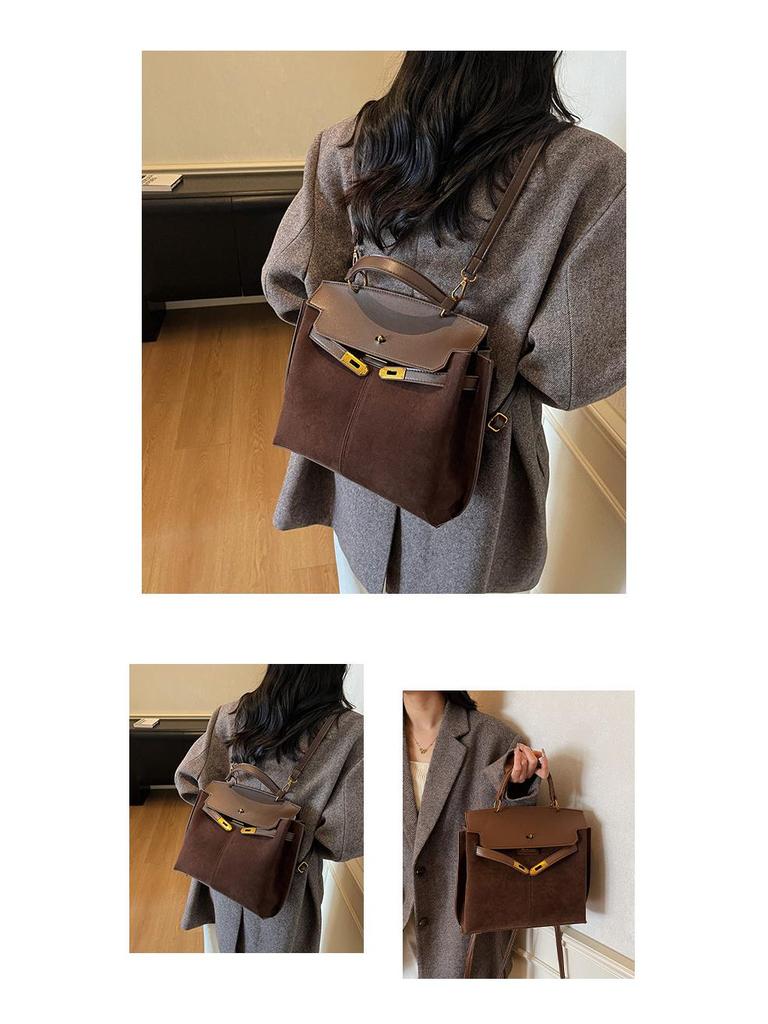 2025 Retro Frosted Kelly-Style Handheld & Crossbody Bag for Women - Autumn/Winter Fashion