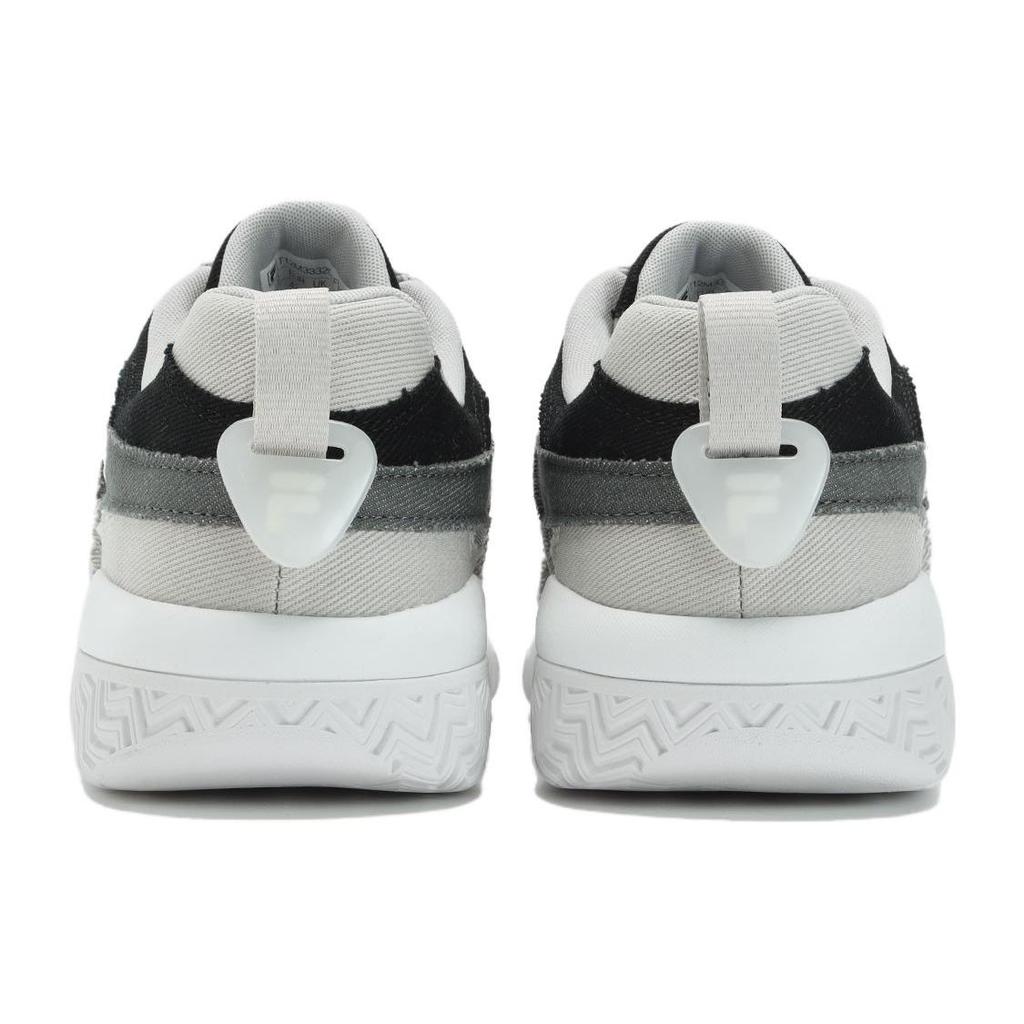 FILA Stylish Comfortable Versatile Low-Top Retro Basketball Shoes Men sneaker Black Gray T12M333201FVA