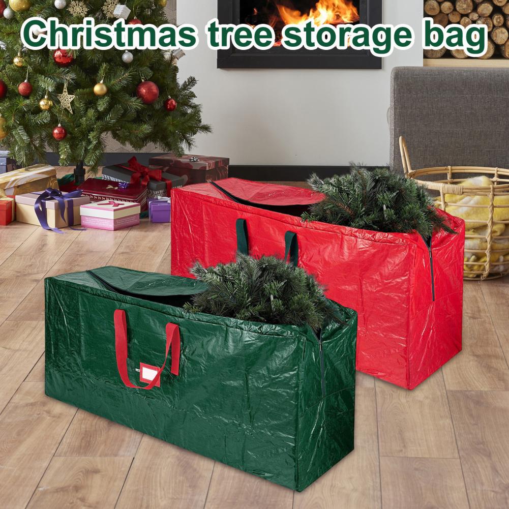 Wasserdichte Aufbewahrungstasche für Weihnachtsbaum Verstärkte PE-Gewebebeutel Weihnachtsbaum-Aufbewahrungstasche Kapazität Wasserdichter Organizer Langlebig
