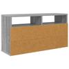 Lowboard with Drawers Grey Sonoma 72 x 22.5 x 38 cm