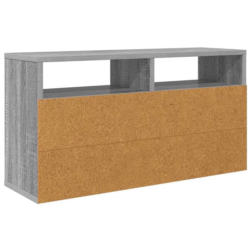 Lowboard with Drawers Grey Sonoma 72 x 22.5 x 38 cm
