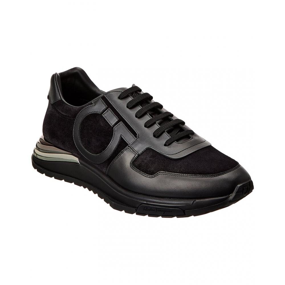 

Salvatore Ferragamo Ferragamo Leather Suede Sneaker Black US 8/Regular