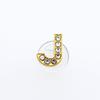 1Pcs Gold Letters Metal Shoe Charms Crystal Diamond Alloy Charms Shoes Accessories Buckle High Quality Shoes Decoration