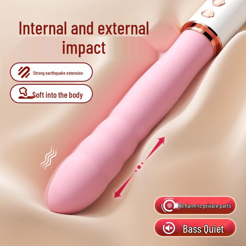 Pudding Bear Vibrator: Powerful Telescopic Sex Toy for Female Orgasm