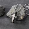 European Stainless Steel Men's Jewelry Necklace, Cross Pendant, Fashionable and Versatile Titanium Steel Jewelry