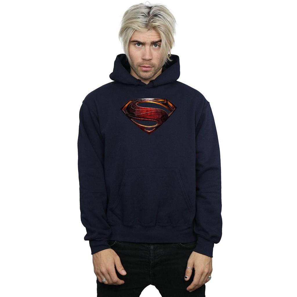 DC Comics Mens Justice League Movie Superman Emblem Hoodie
