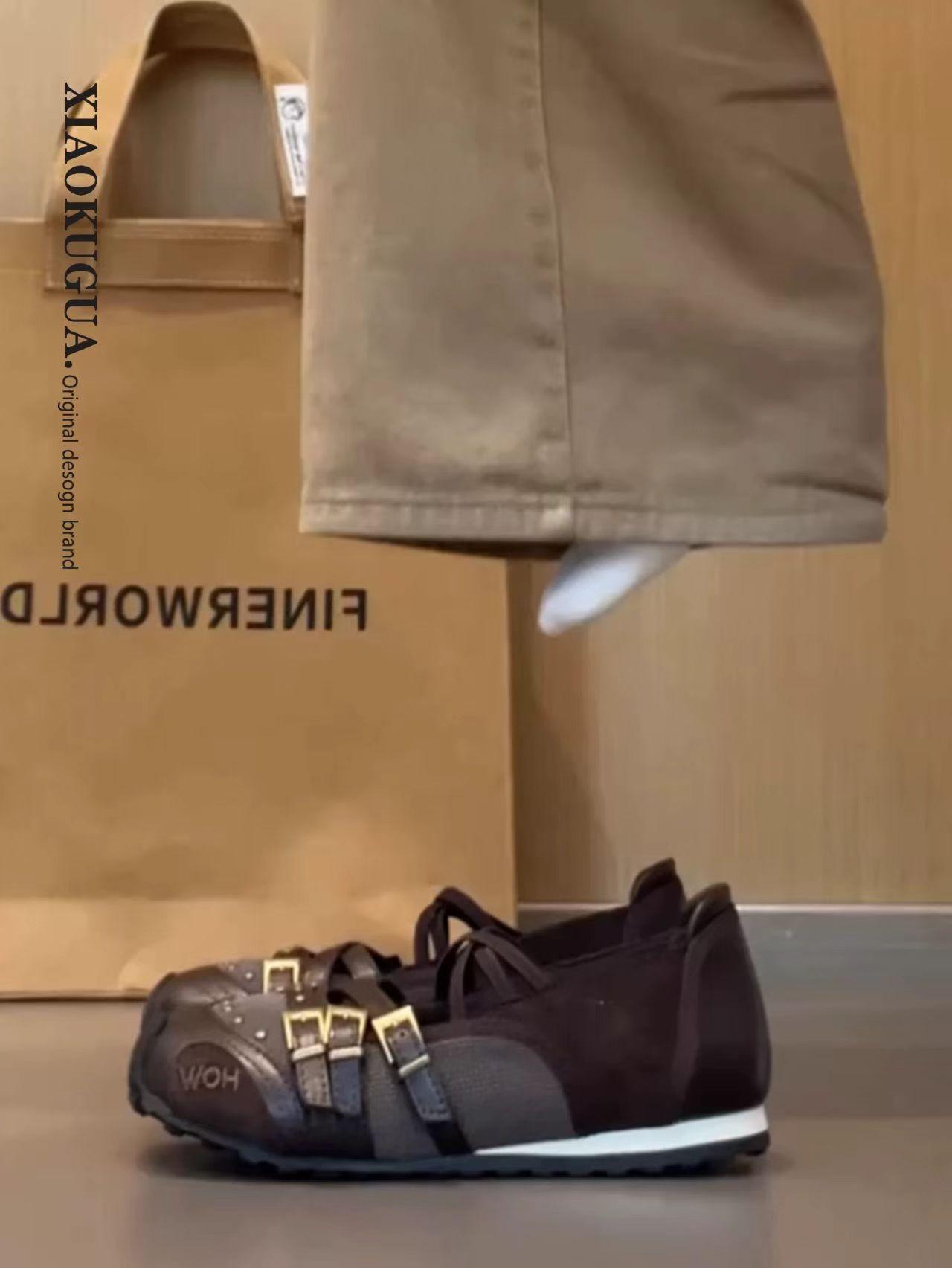 

Medieval Mary Jane shoes women s 2025 summer new retro niche splicing ballet style shallow mouth single shoes flat and comfortable 35