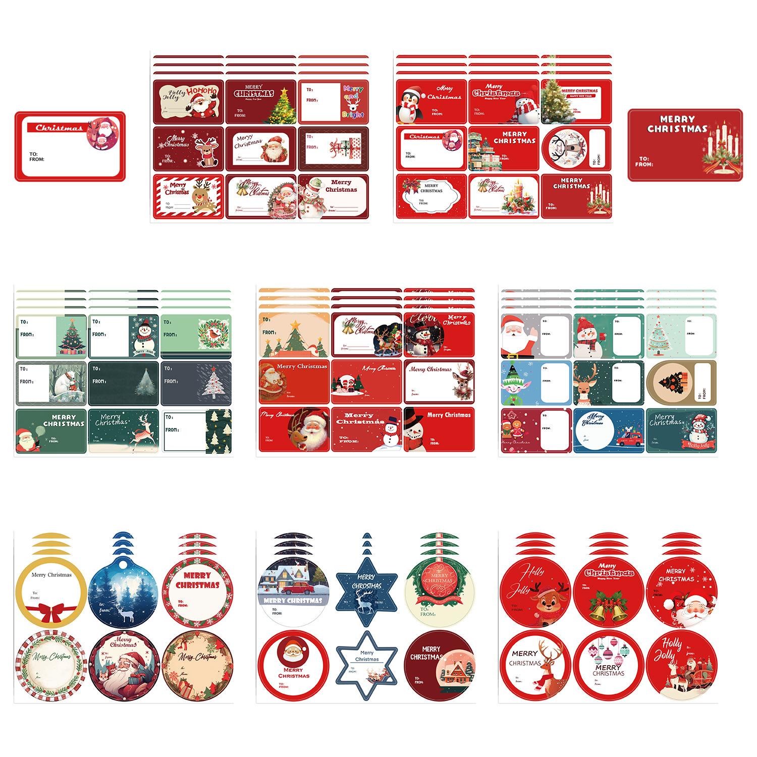 

8 Детских Рождественских Наклеек Сделай Сам Ручной Аккаунт Маленькая Открытка Украшение Чехла для Мобильного Телефона Санта Клаус Пазл Ручной Аккаунт