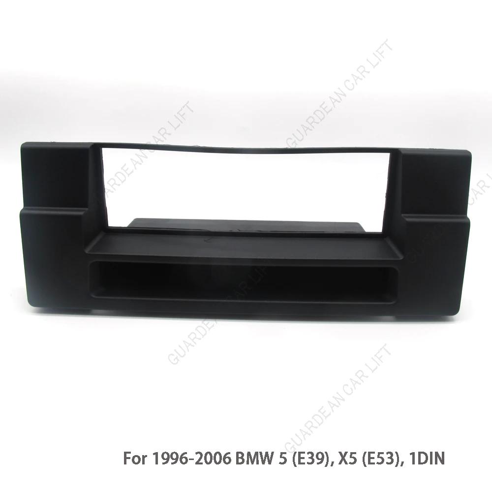 Car Radio Fascia Panel 1DIN Audio Fascia DVD Player Frame For 1996-2006 BMW 5 (E39), X5 (E53) Dash Trim Installation Kit