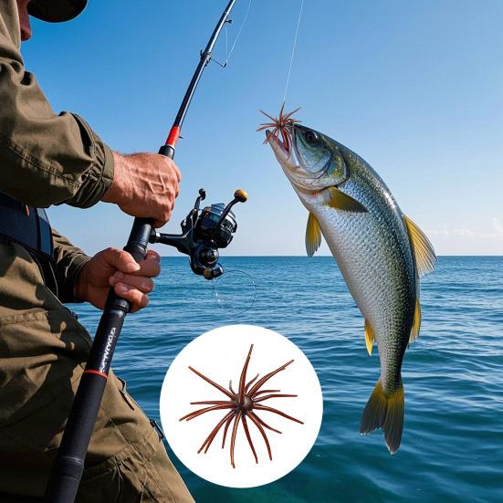 2Pcs 9CM/2.8G TPE Bionic Sea Urchin Lure Floating Simulation Sea Urchin