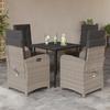 VidaXL 5-Piece Garden Dining Set with Cushions, Table and Chairs with Adjustable Backrest, Outdoor Patio Furniture 3212411