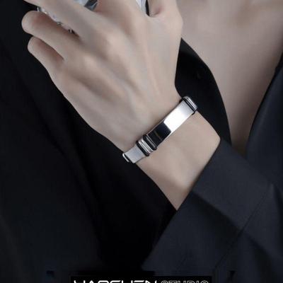Herren Trendy Titanstahl Geflochtenes Armband - Silbernes Armband Schmuckzubehör