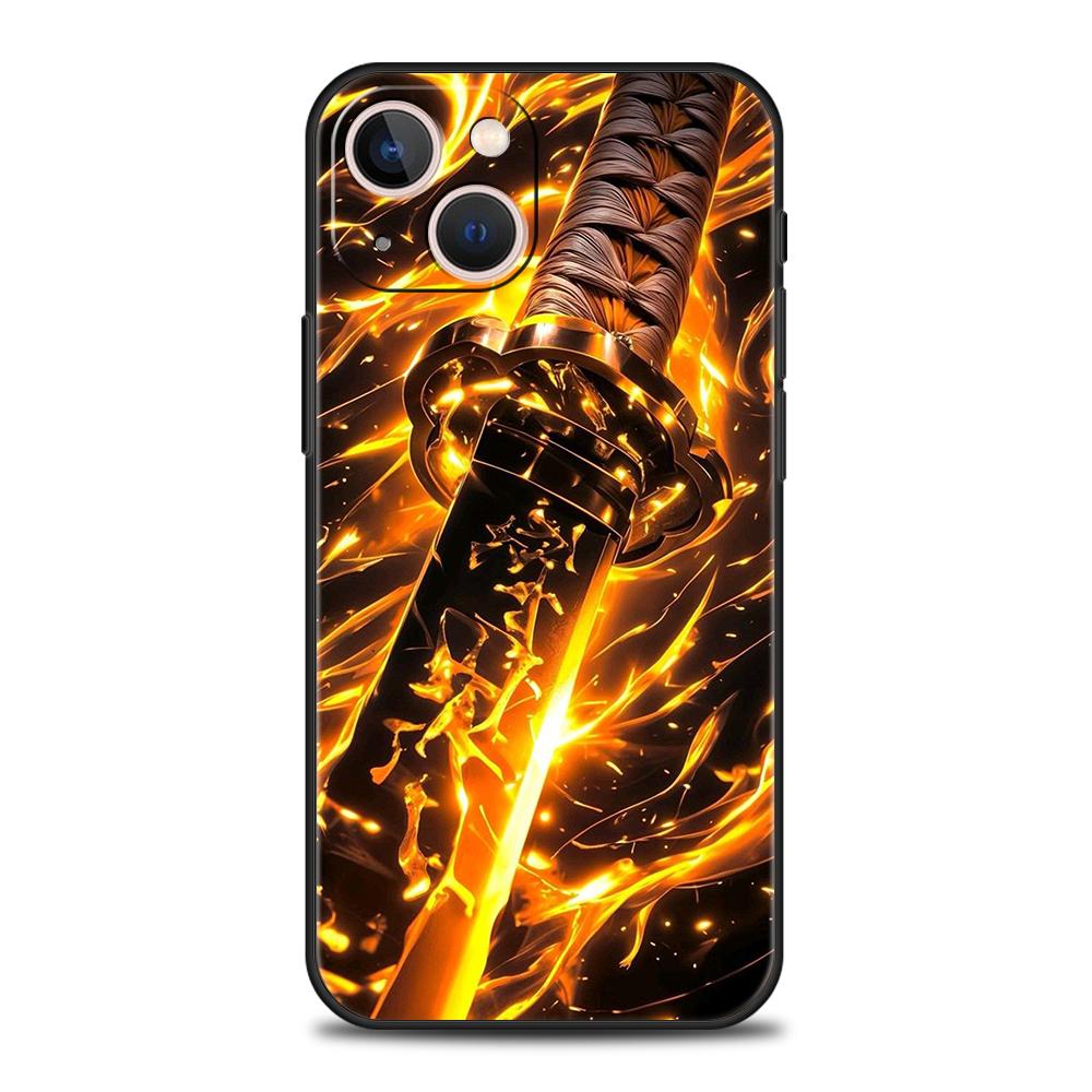 Phone Case Cover for iPhone 17 16 15 14 13 12 Pro Max 11 Pro Max 17AIR Plus Shockproof Soft TPU Shell The Sword Creative Pattern