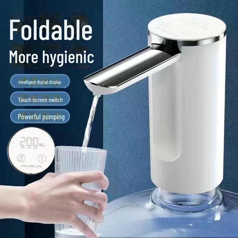 Fechadura de Impressão Digital para Crianças Bomba de Água Elétrica Dobrável com Tela Sensível ao Toque para Água Mineral Engarrafada