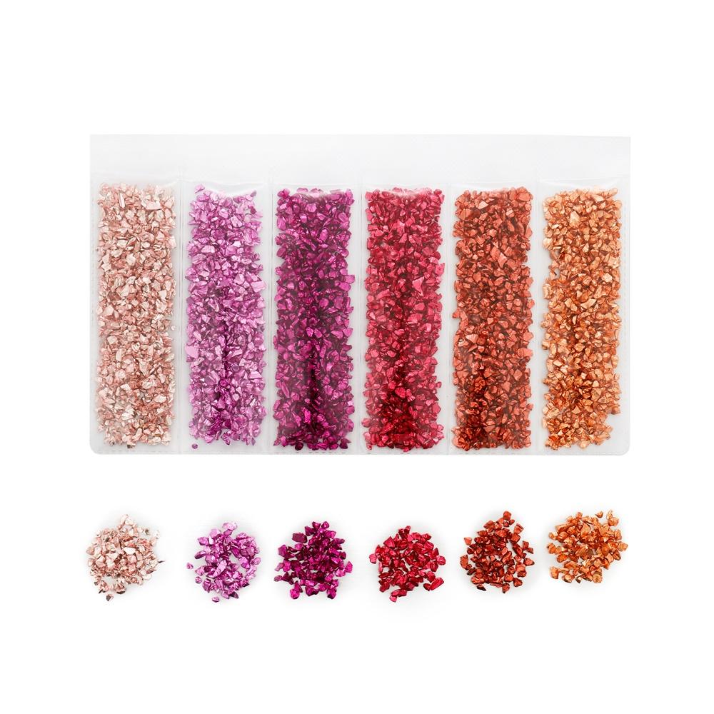 1 Set Multi-Color Mixing Nail Art Crushed Glass Stones Irregular Decoration for DIY Epoxy Resin Siliocne Mold Fillings Material