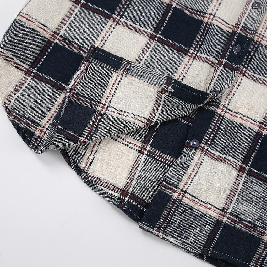 Зимние модели клетчатая рубашка с длинными рукавами свободная повседневная рубашка — фото 15