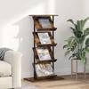 Magazine Rack Smoked Oak 68 X 40 X 123.5 Cm Engineered Wood