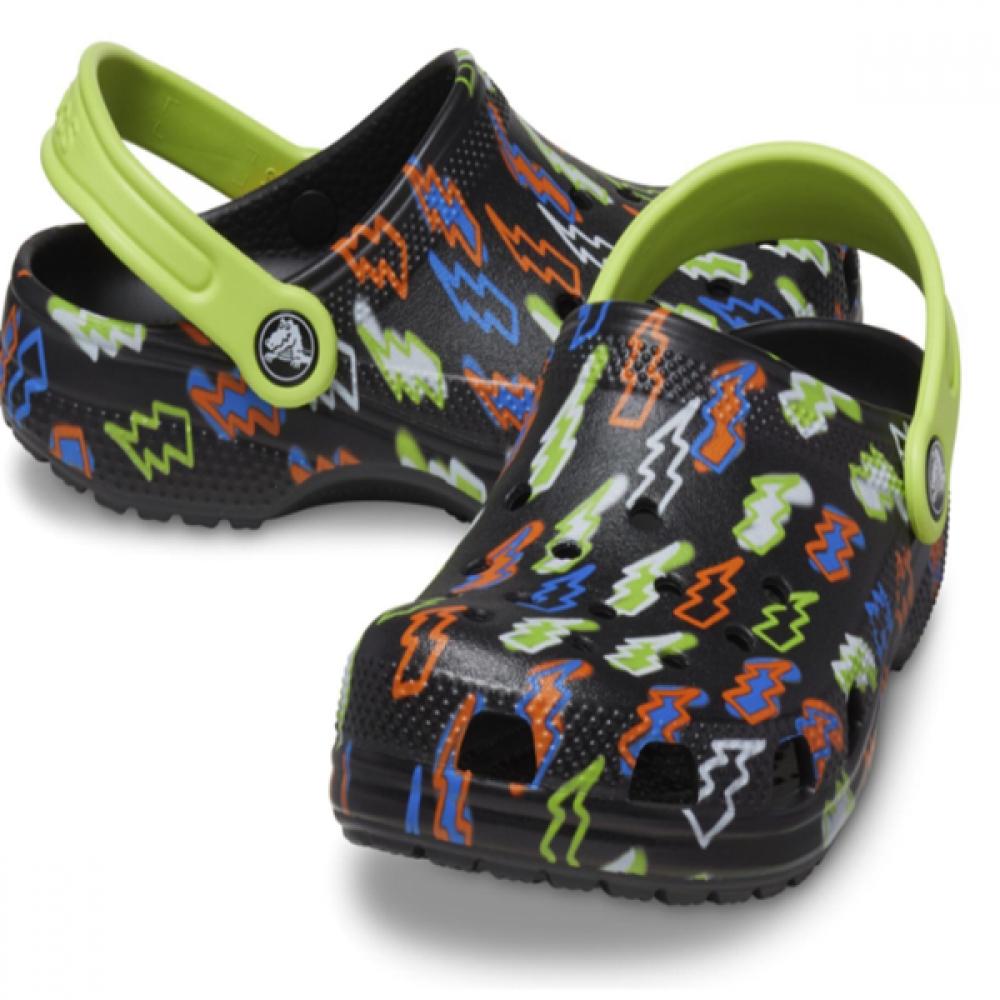 

Crocs Classic Lightning Bolt Clog Toddler Kids 208307 001208309 001 C5(120)