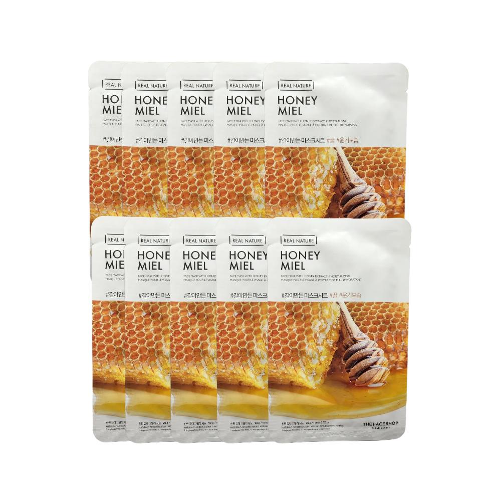The Face Shop Honey Real Nature Mask Sheet (1 Sheet × 10 Packs)