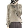 Women's Cashmere Lapel Sweater - Versatile Long Sleeve Knitwear for Autumn/Winter