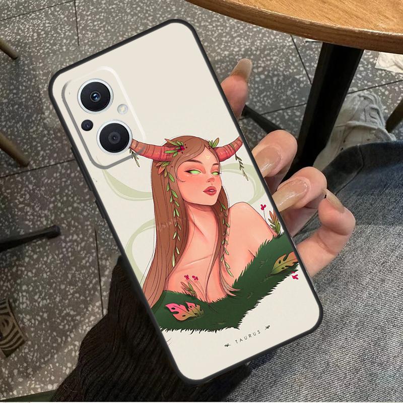 Horoscope Girl Scorpio Taurus Virgo For OPPO Reno 14F 13F 12F 11F 10 11 12 13 14 Pro 7 8 Lite 8T OPPO Find X5 X6 X8 X9 Pro Case