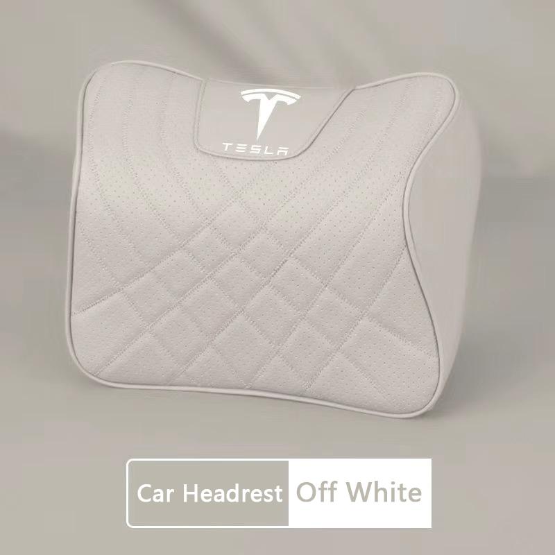 AAAIT1 Car Rest Neck Pillow For Tesla Model X / S / Y Juniper 3 Highland Car Headrest Lumbar Support Memory Foam Seat Cushion Cover Pad