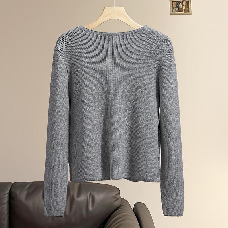 Women's Color-Block Mock Two-Piece Knit Sweater