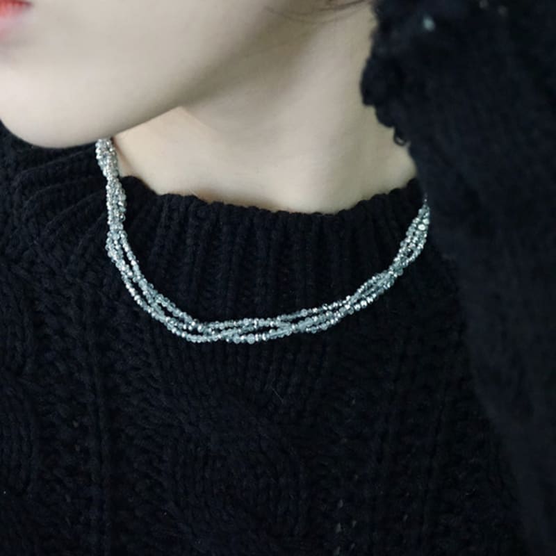 SORA Twist Necklace(silver)