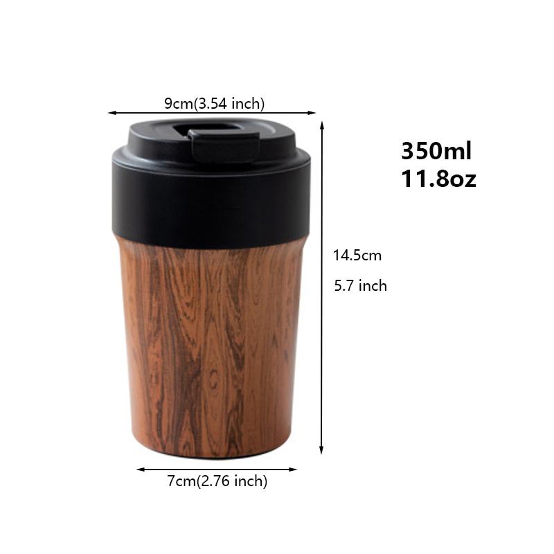 

350ml Insulated Coffee Mug Inner Ceramic Coating Travel Cup with Lid Stainless Steel Vacuum Insulated Tumbler for Cafe Tea