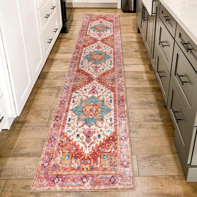 Washable Running Carpet, Anti-Slip Bohemian Retro Corridor Carpet, Home Decoration, Kitchen Carpet, Entrance Hall Carpet