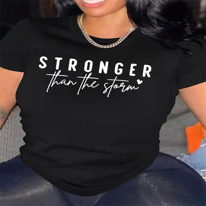 Summer Round Neck Printed Top Fashionable Casual Cute Short Sleeved Women's Pure Cotton T-shirts