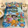Gamer Digital-monsters Beding Set Digimon Soft with Soft Fabric Duvet Cover Plus Pilowcases Unfiled Single Double Bed Children Young Gift