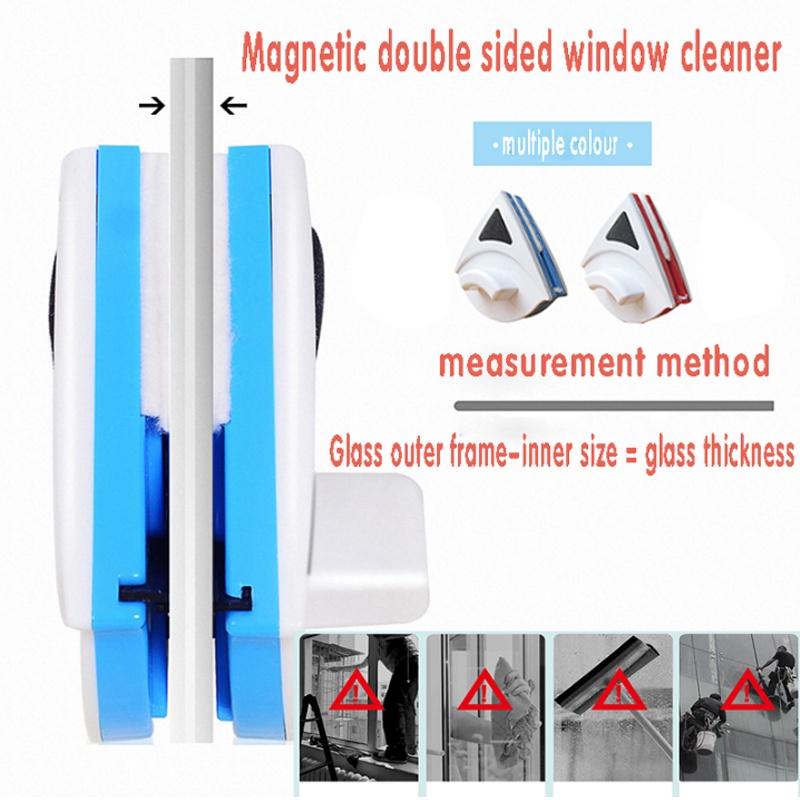 Sided Double Magnetic Glass Wiper Cleaning Brush High Floor Cleaning Sponge