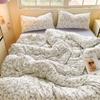 Bedding Four-piece Set Printed Skin-friendly Water Wash Sheets Quilt Cover Pillowcase Set