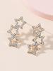 Colorful Star Pentagram Stud Earrings for Women - European and American Fashion Jewelry