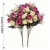 2 Bunches Artificial Silk Flower Roses Plastic Suitable for Plant Decoration of Family Hotel Wedding Christmas Office Table