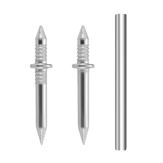 100 шт. Цвяхи з подвійною головкою Легкий монтаж Двосторонні безшовні цвяхи для плінтуса зі спеціальним інструментом-втулкою