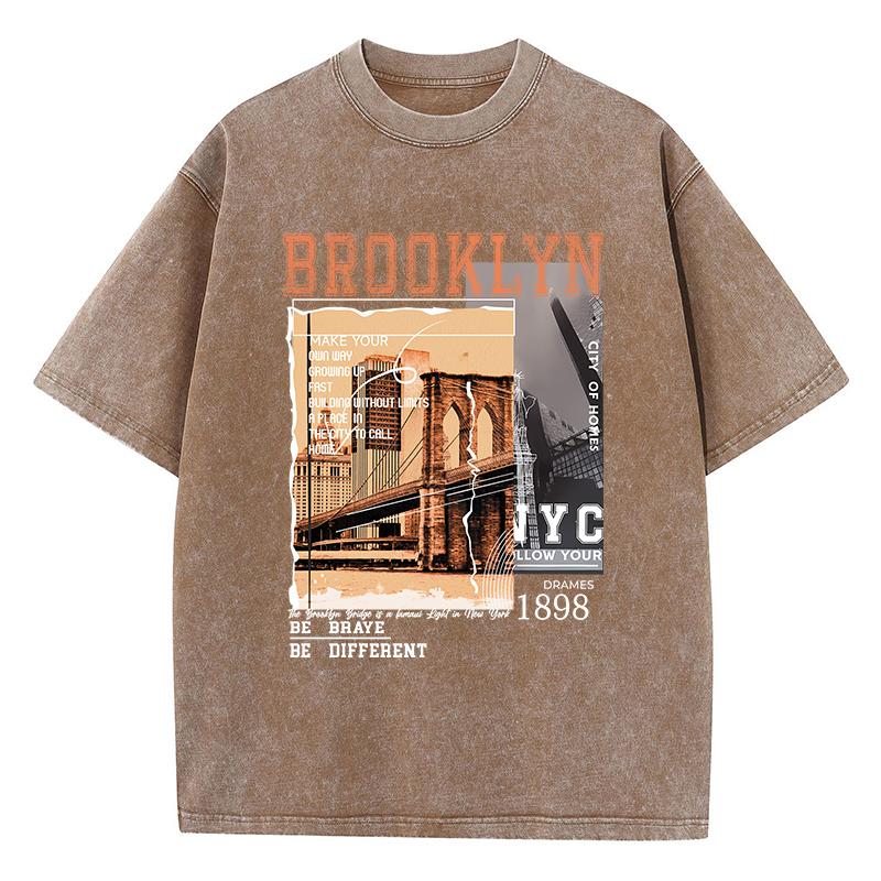 Brooklyn 1898 Nyc Be Different Tshirt Women Street Soft Short Sleeve Fashion Clothes Oversized Cotton T-Shirt Female