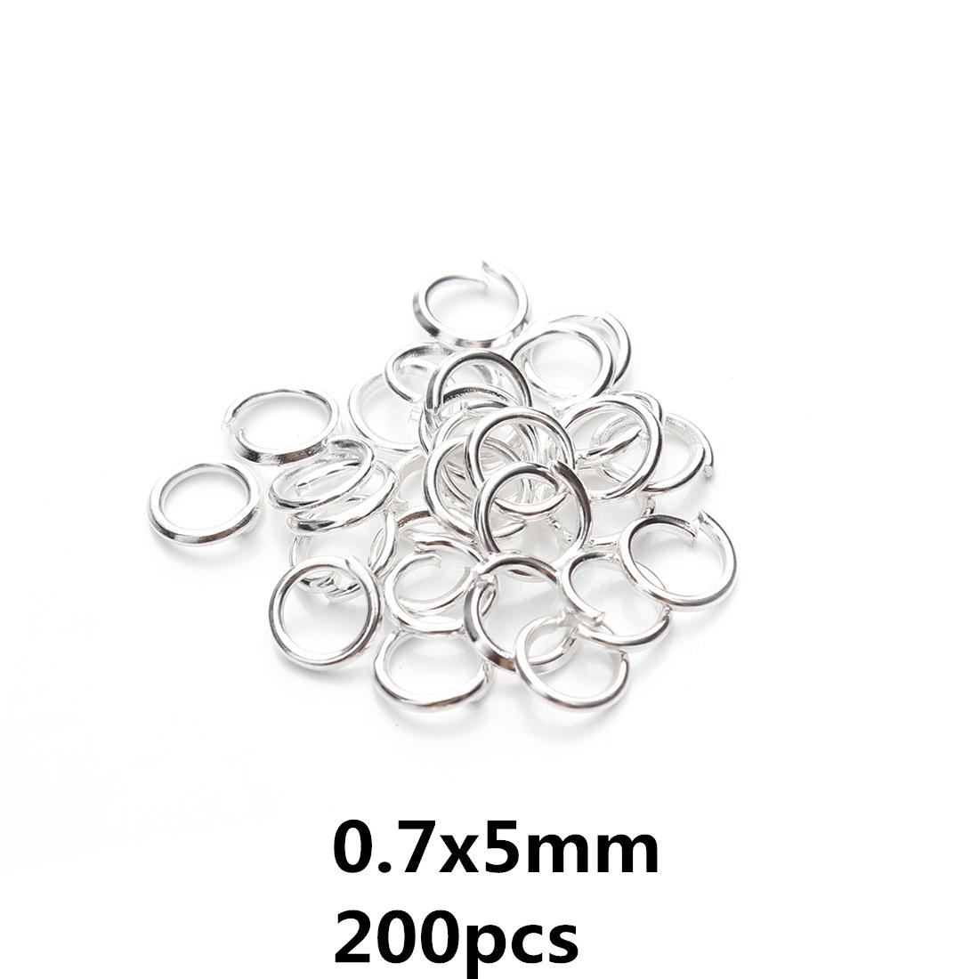

8 Colors 200pcs Open Jump Rings+ 50pcs Lobster Clasps Hooks Connectors Jewelry Making DIY Bracelet Necklace Jewelry Findings Kit срібний