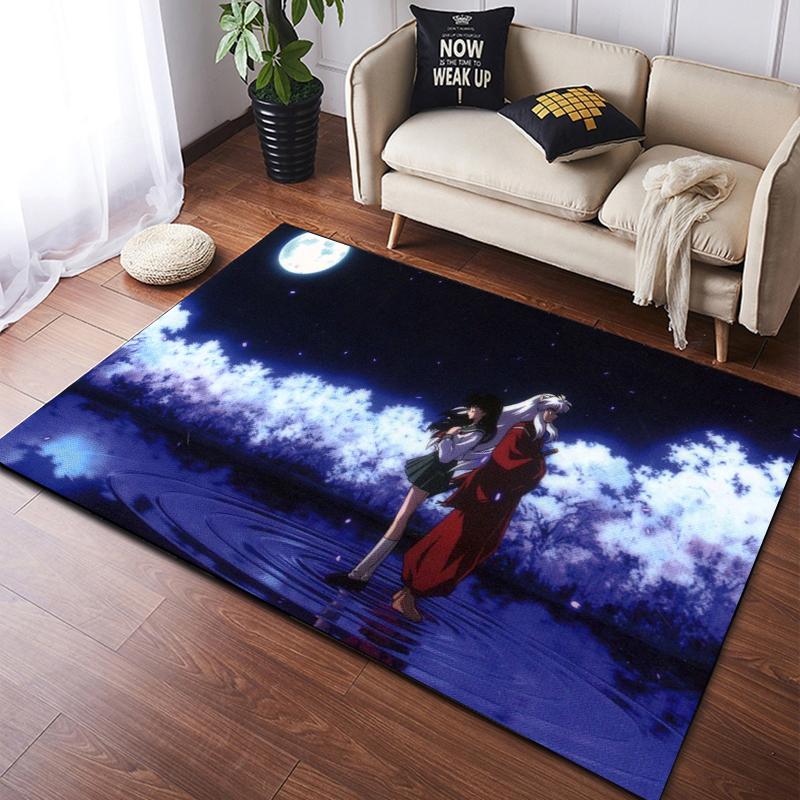 Anime Inuyasha Carpet Kitchen MatEntrance Doormat Bedroom Floor Decoration Living Room Carpet Bathroom Anti-slip Rugs