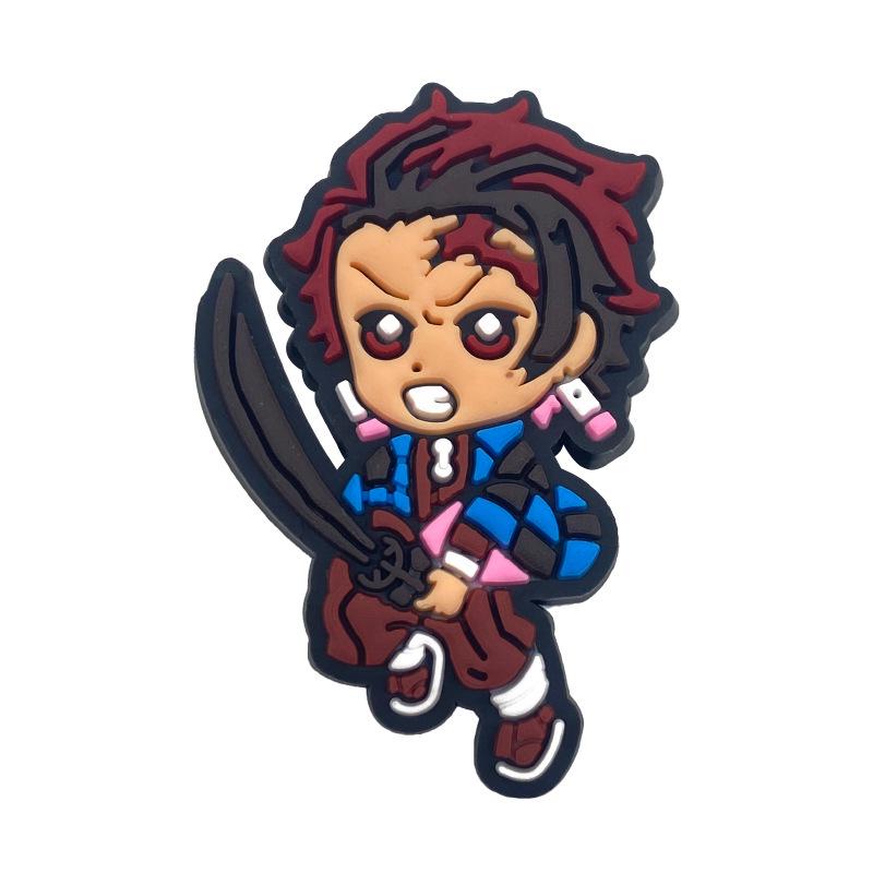 Demon Slayer Student Pen Holder: Soft Rubber PVC Detachable Clip