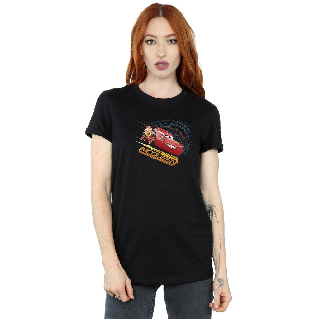 Disney Womens/Ladies Cars Lightning McQueen Cotton Boyfriend T-Shirt