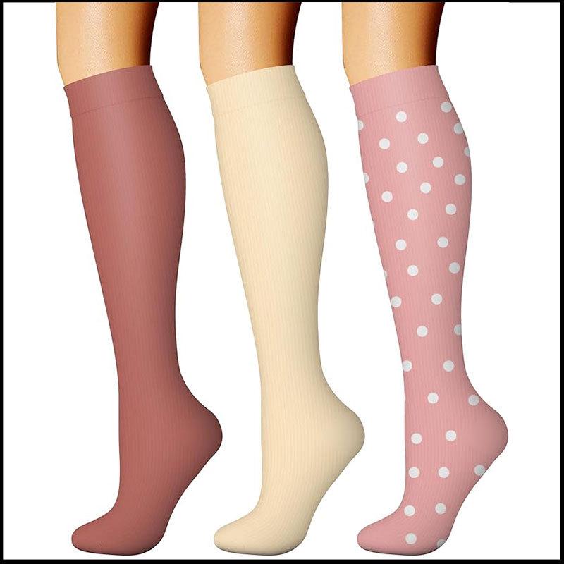 Compression Knee-high Socks Set for Running and Sports - Graduated Support, Multiple Pairs (3/4/6/8)