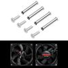 4pcs Cooling Fan Nut Screws Enhanced Stability PC Case Fan Screws Quieter Operation Not Hurt Fan for DIY Modified Cooling Fan