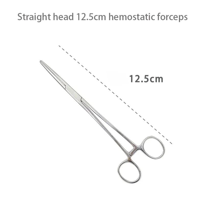 Stainless Steel Hemostatic Forceps Surgical Clips Straight Elbow Large Small Mosquito Clips Complete Set