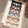 Square Frame Transparent Glasses Retro Fashion Computer Glasses Decoration Non-Prescription Flat Mirror Glasses for Men and Wome