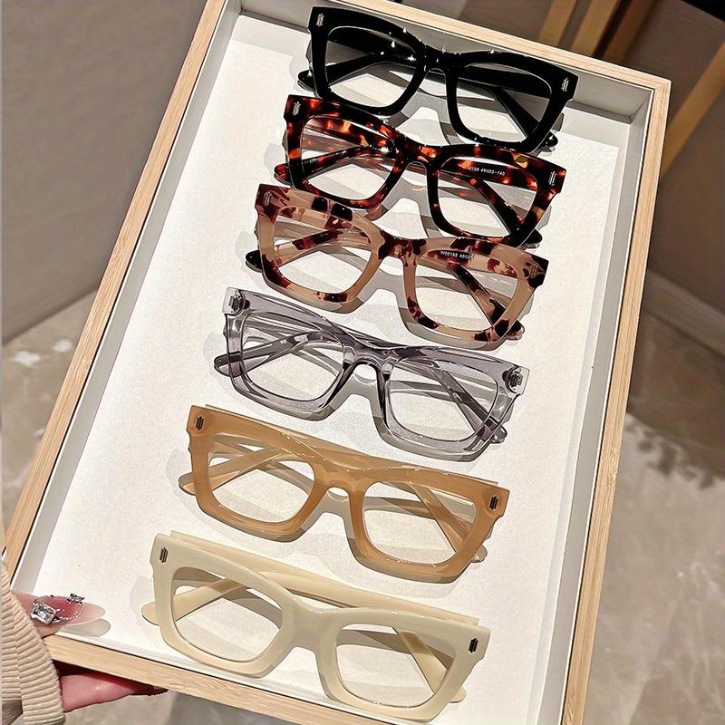 Square Frame Transparent Glasses Retro Fashion Computer Glasses Decoration Non-Prescription Flat Mirror Glasses for Men and Wome