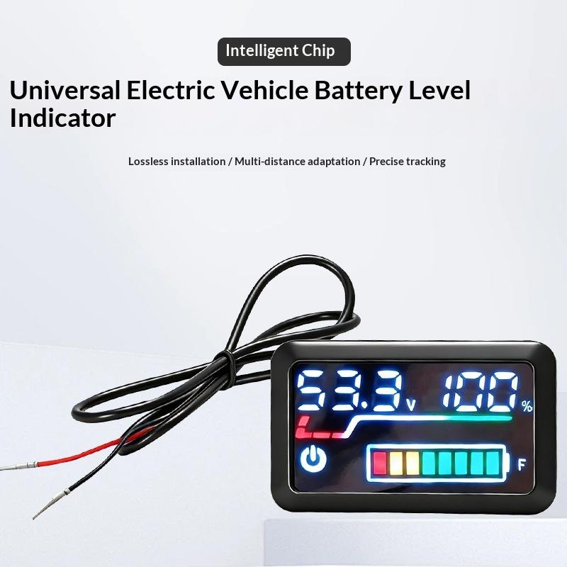 Präzisions-Spannungsmesser Digitaler Batteriestandsanzeiger 48V-72V Leistungsanzeige Für Elektroroller Motorrad E-Bike Auto 1 Stück