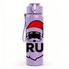 1PC Bruh Santa Monochrome Bust 750ml Color Plastic Water Bottle Leakproof Flip Straw Lid For Sports Office Home Use