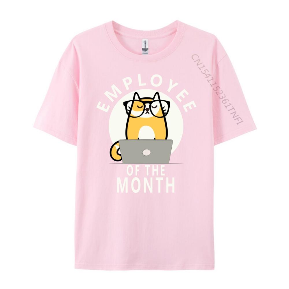 Funny Employee Of The Month Work From Home Cat Computer Designer Clothes Men Youth Limited Time Special White T Shirt